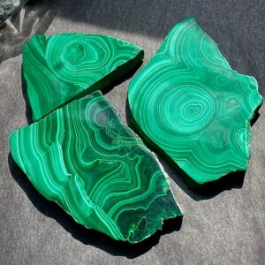 Malachite slab