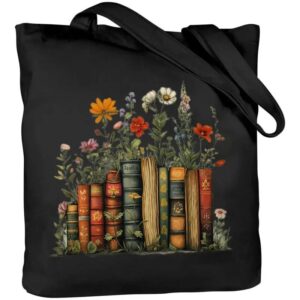 Tote Bag - Flowers & Books