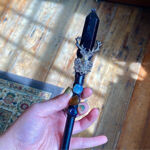 Obsidian Crystal Wand