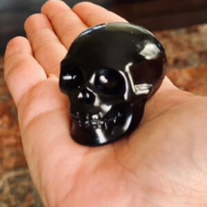 Obsidian skull small
