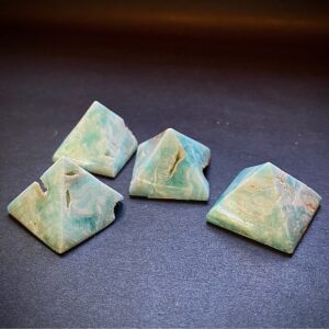 Blue aragonite mini pyramid