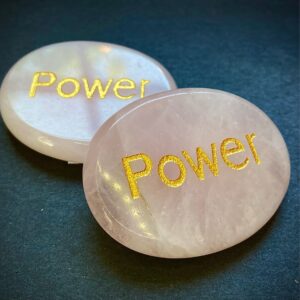 Rose quartz worry stone