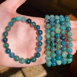 Moss agate bracelet 8mm