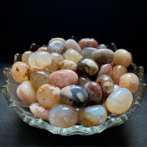 Flower agate tumble