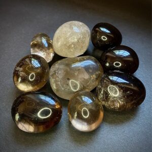 Smoky quartz tumble