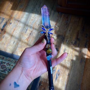 Candy fluorite crystal wand