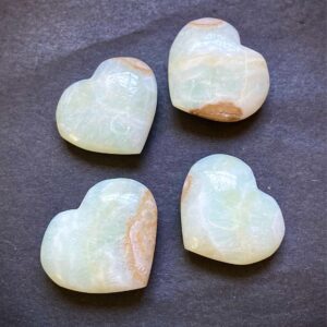 Caribbean calcite mini hearts