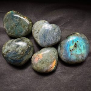 Labradorite hearts