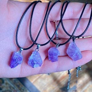 Amethyst Raw Necklace.