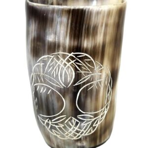 Buffalo horn cup natural