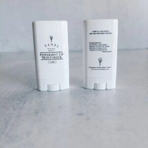 Tanzi Pepermint Lip Moisturizer.