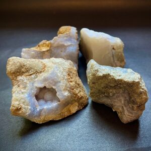 Blue lace agate raw chunks.