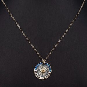 Enamel Devil's Eye Charm Pendant Necklace - “Believe In Luck”