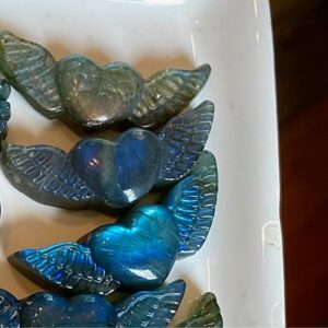 Labradorite Heart Carving