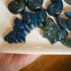 Labradorite Butterfly Carvings