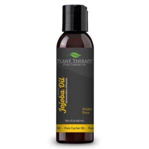 Plant Therapy Jojoba Golden Carrier Oil 4 oz 100% Pure -Pressed GMO-Free Moisturizer and Carrier Oil for Essential Oils