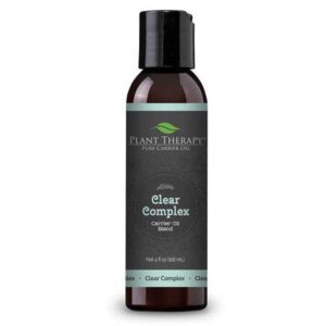 Plant Therapy Clear Complex Carrier Oil Blend 4 oz Base for Essential Oils or Massage (Ideal for Oily Skin)
