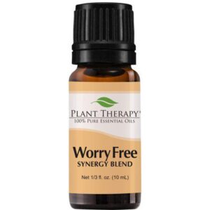 Plant Therapy Worry Free Essential Oil Blend 10 Ml (1/3 oz) Calming Relief Blend 100% Pure, Undiluted, Natural Aromatherapy