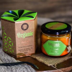 Song of India Organic Goodness Patchouli Vanilla Soy Scented Candle Made India