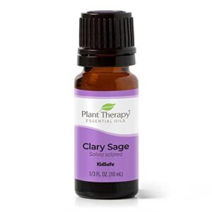 Plant Therapy Clary Sage Essential Oil 100% Pure undiluted Aromatherapy grade 10 ml (1/3 fl oz)