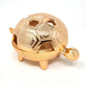 Golden Turtle Burner/Candle Holder Antique Finish 5"L 3" High