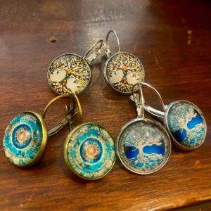 Glass earrings