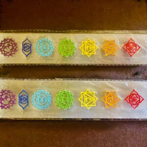 Chakra selenite charging plate