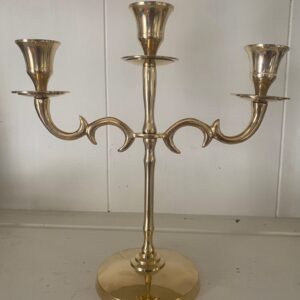 Solid Brass Triple Branched Candelabrum
