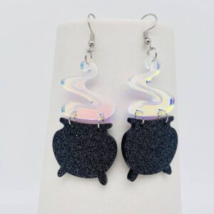 Halloween Colorful Magic Smoke Pot Dangle Earrings