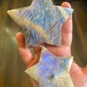 Black moonstone stars