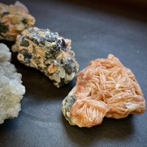 Barite, cerussite, galena