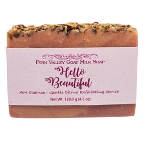 Hello Beautiful - AM Cleanse Exfoliating Scrub | Natural Goat Milk Soap