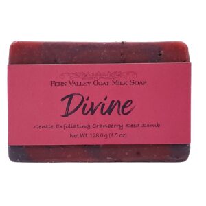 Divine - Exfoliating Cranberry-Seed Scrub | Natural Goat Milk Soap