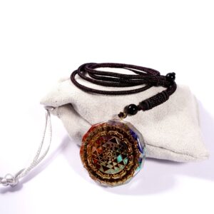 7 Chakras Orgonite Crystal Pendant Necklace