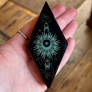 Obsidian Diamond w/ Carving