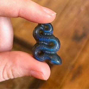 Labradorite Snake Carving