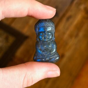 Labradorite Buddha Carving