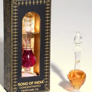 Song of India: Lotus Perfume Oil - Fancy Handblown Glass Bottle