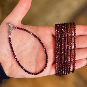 Small Faceted Garnet Bracelet