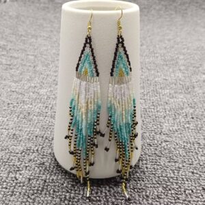 Bohemian Style Long Seed Beads Fringe Earrings - BJ/SB