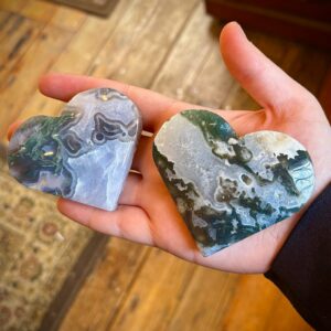 Moss Agate Heart