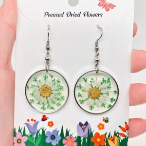 Queen Anne's Lace & Chrysanthemum Circular Earrings - PDF