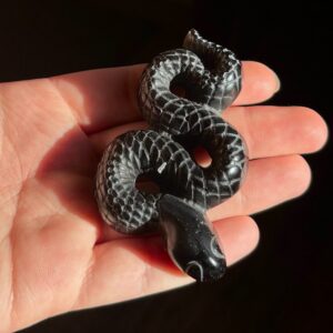 Silver Obsidian Snake