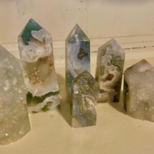 Moss agate towers