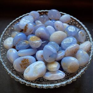 Blue lace agate tumble